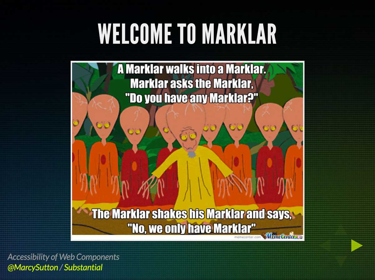 Welcome to Marklar
