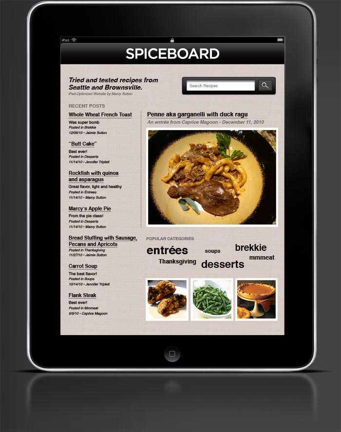 Spiceboard for iPad