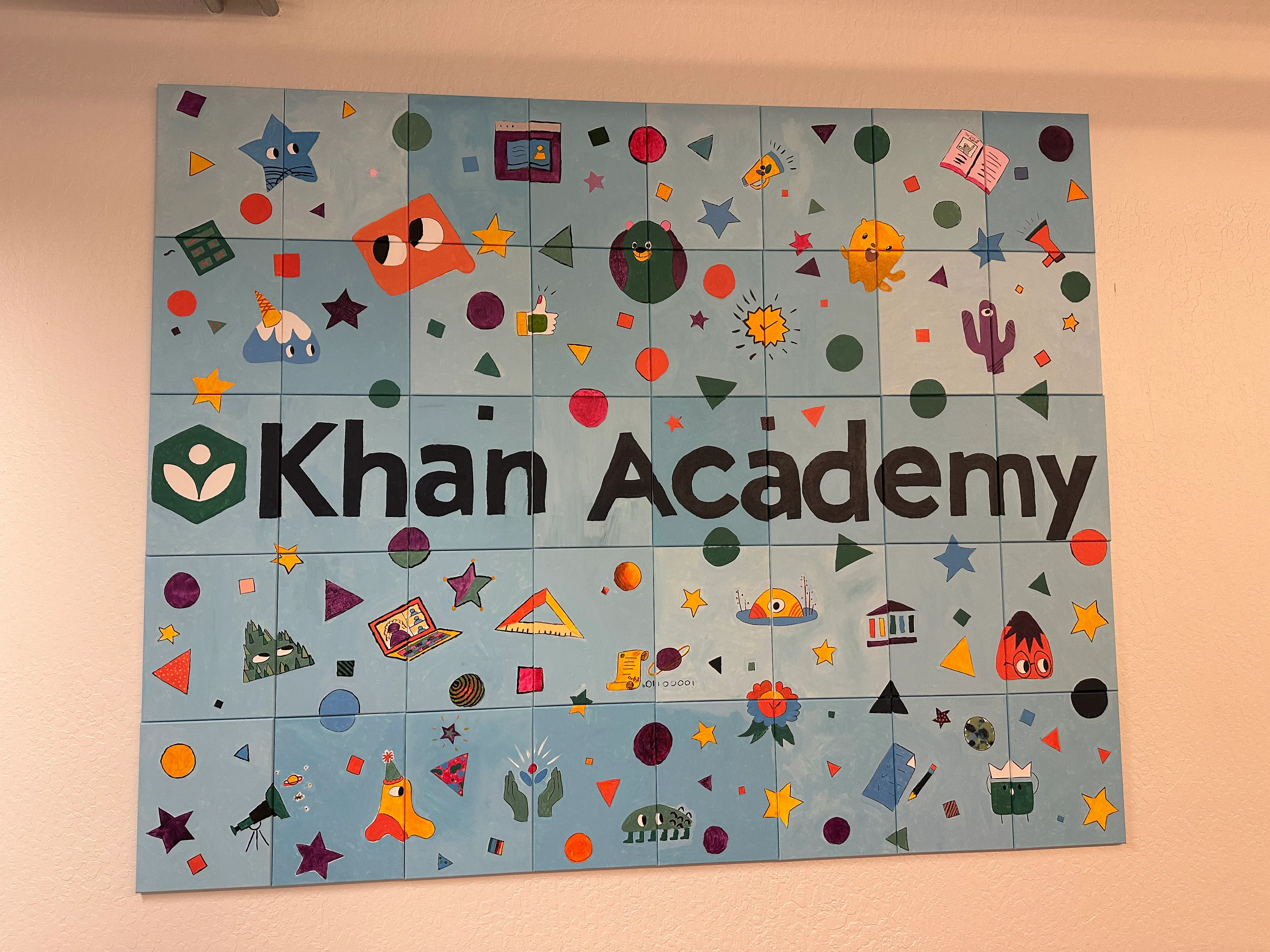 Khan Academy tile art at HQ