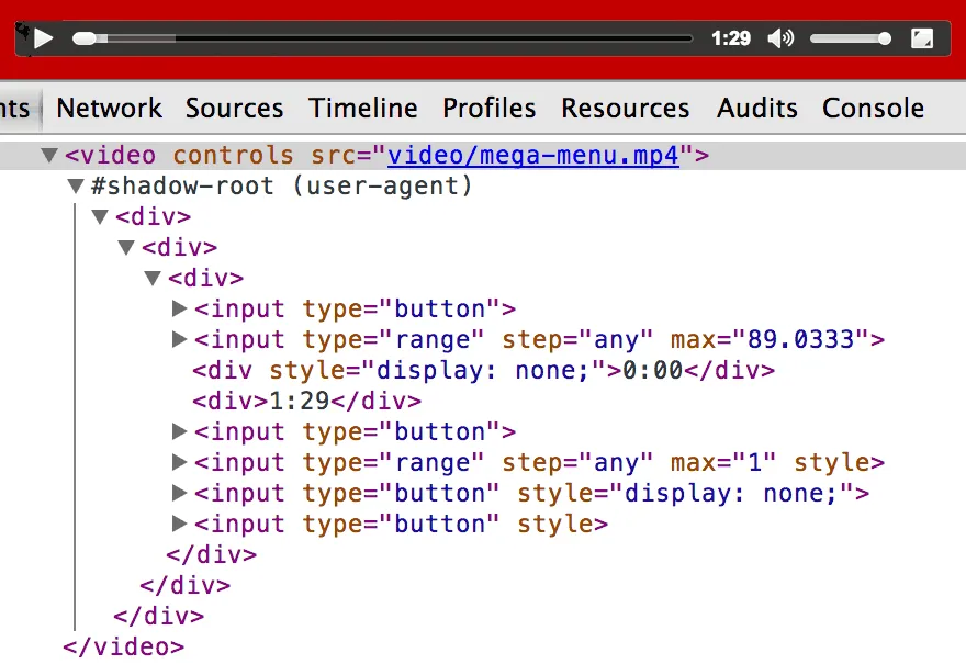 Video tag screenshot