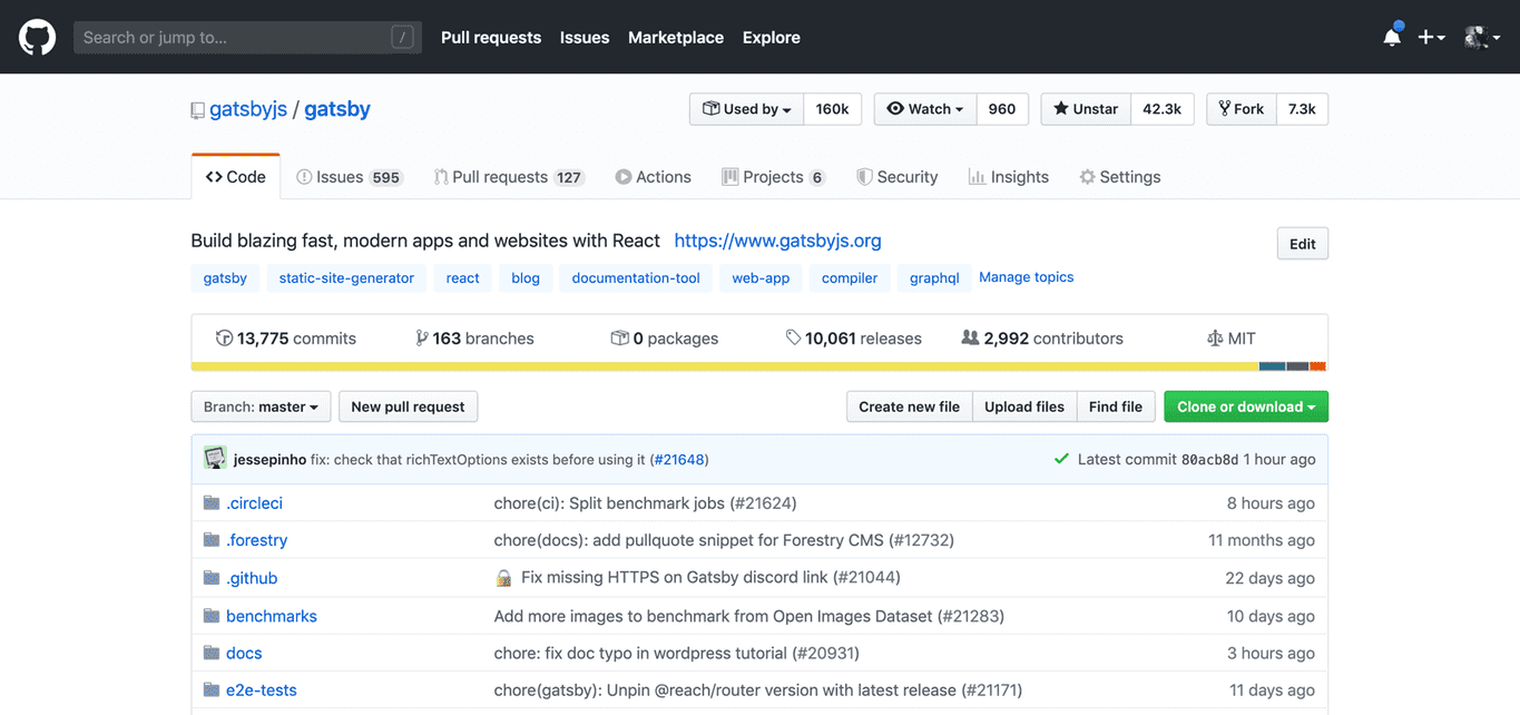 Gatsby GitHub repository