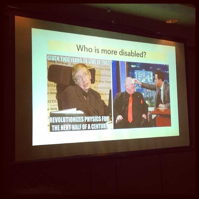 Instagram photo from George Zamfir's CSUN talk on Responsive Web Design and Accessibility